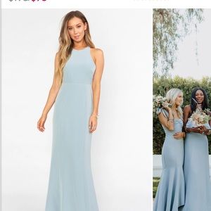 Show Me Your Mumu Chicago High Neck Gown Silver Sage